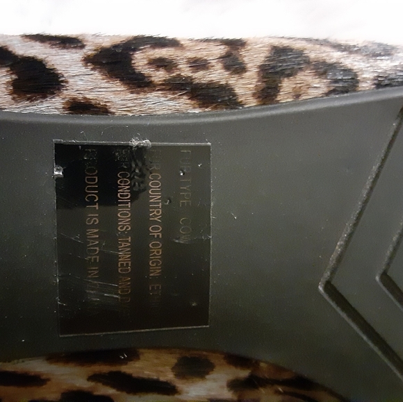 Size 6 Me Too furr leopard printed flat ballet shoes like new - Picture 7 of 16